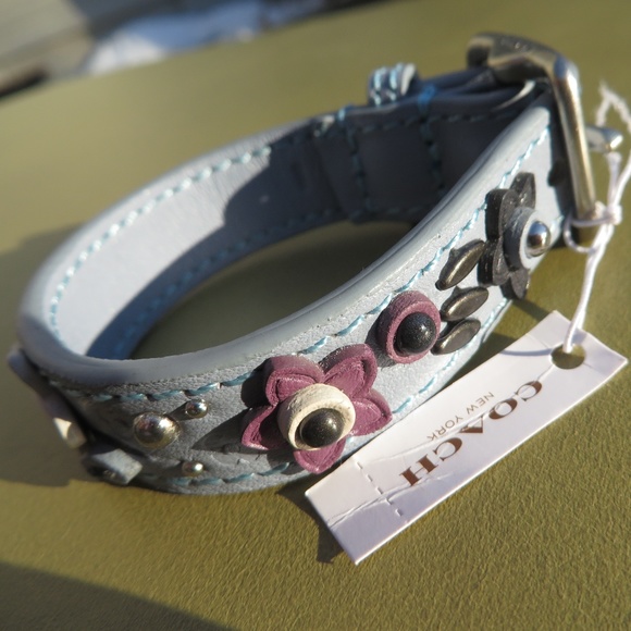 Coach Jewelry - COACH BRACELET Leather $155 Buckle Floral F59081